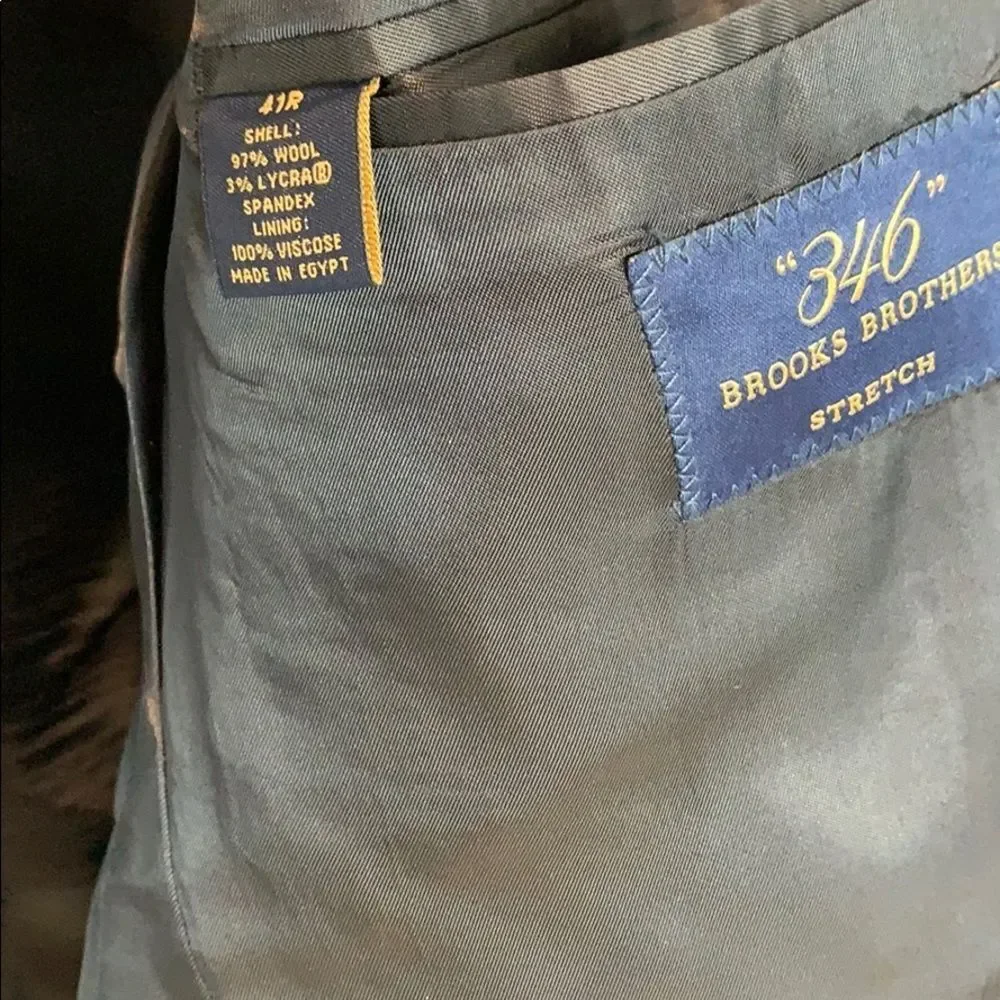 BROOKS BROTHERS 346 Navy Blue 2 Button Blazer_9